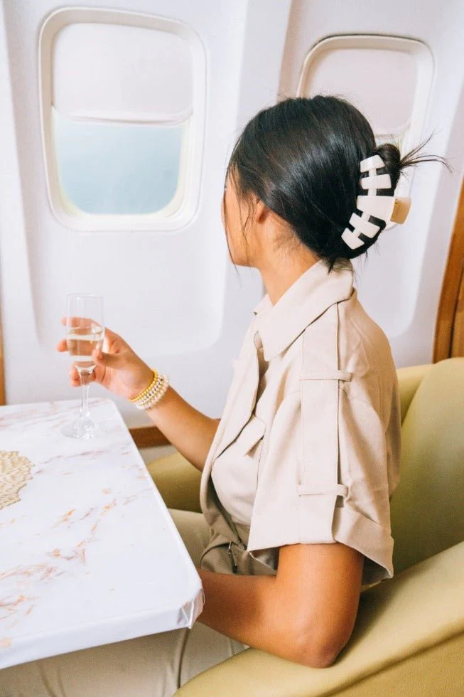 Classic Almond Beige Large Claw Clip - Image 5