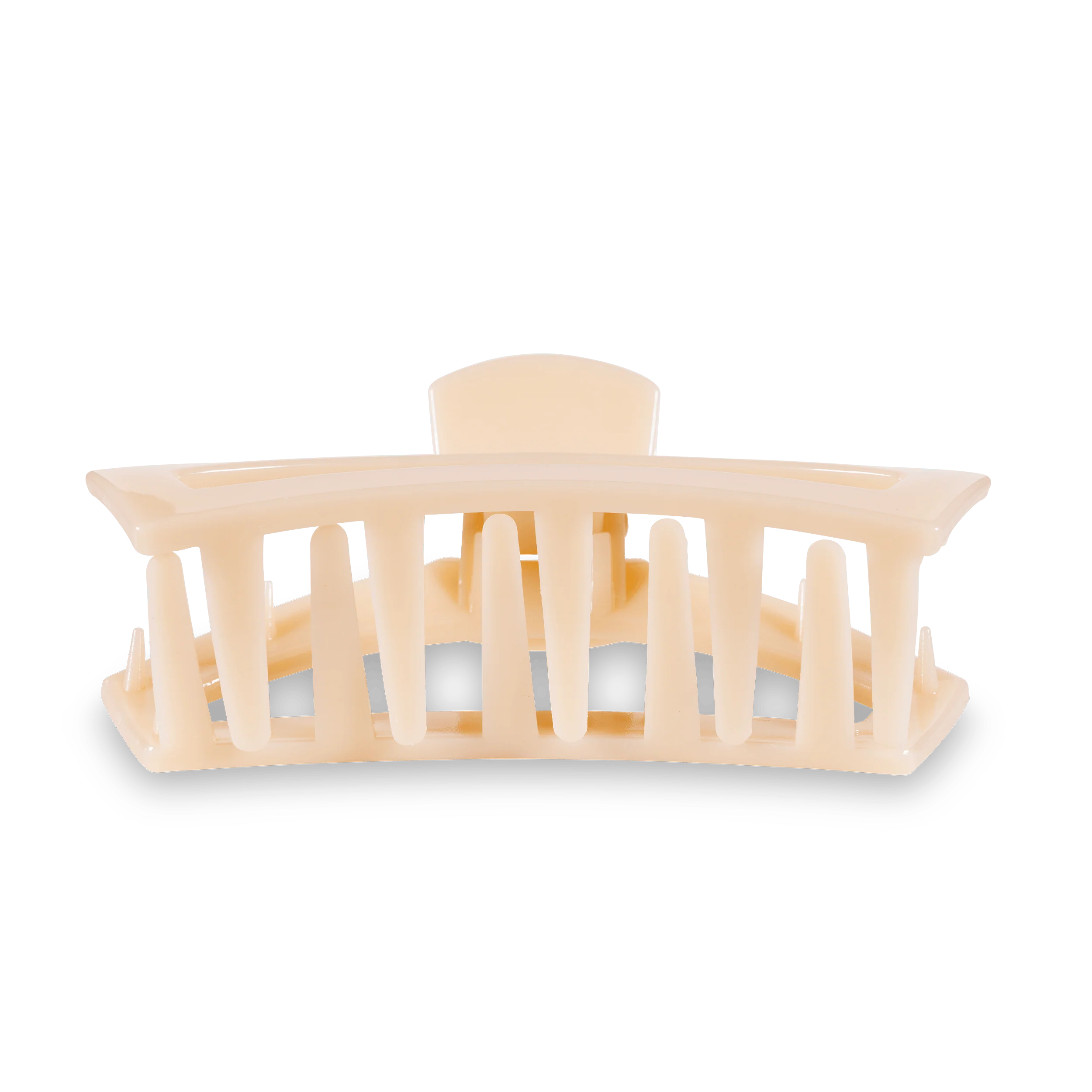 Open Almond Beige Large Claw Hair Clip - Image 3