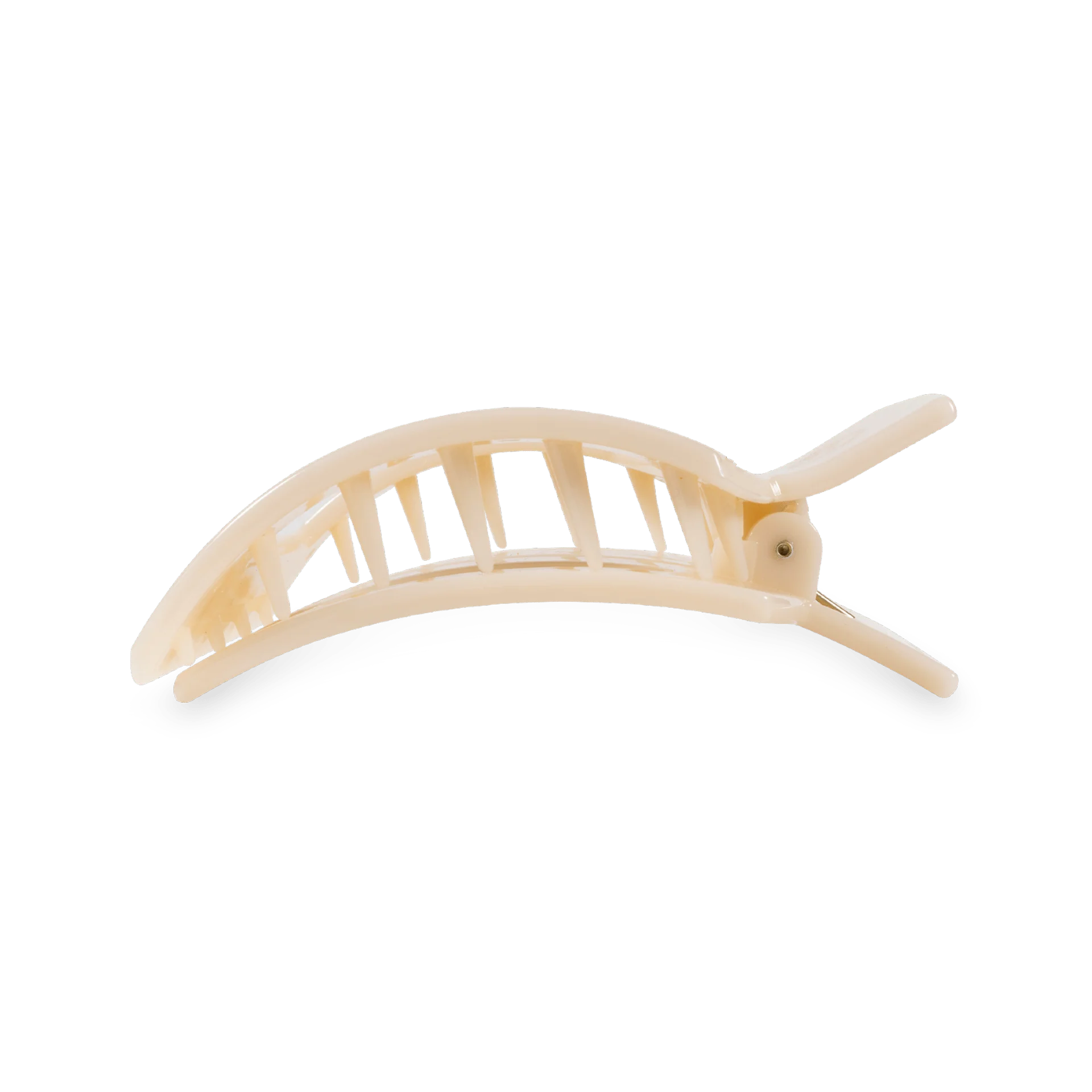 Almond Beige Medium Flat Square Hair Clip - Image 3