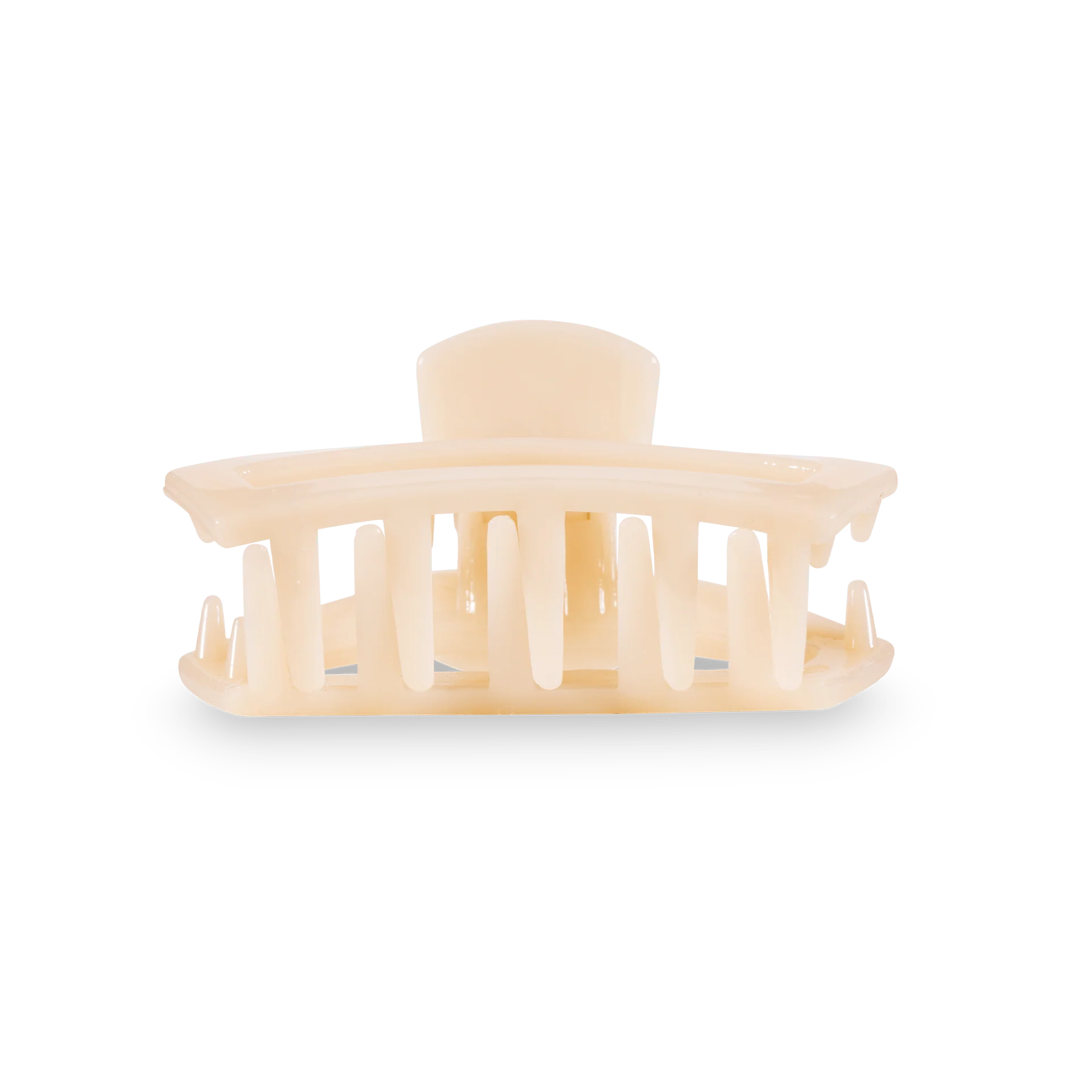 Open Almond Beige Tiny Claw Hair Clip - Image 3