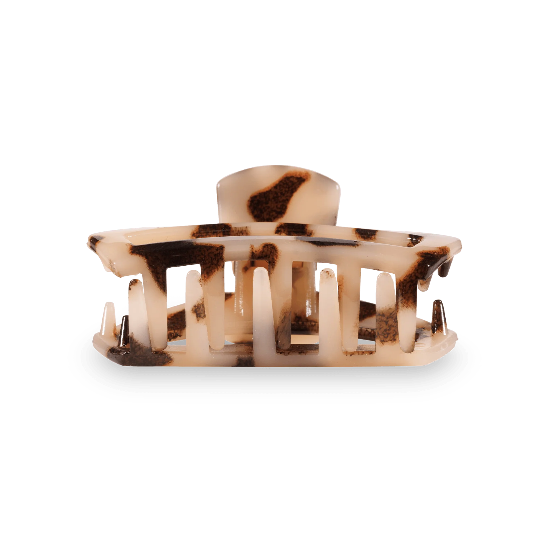 Open Blonde Tortoise Tiny Claw Hair Clip - Image 3