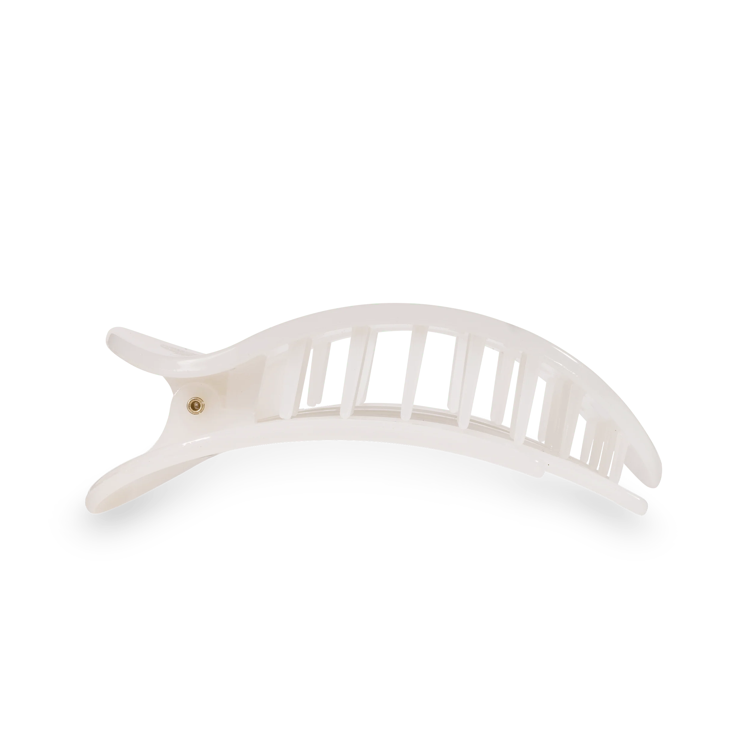 Coconut White Medium Flat Round Hair Clip - Image 3