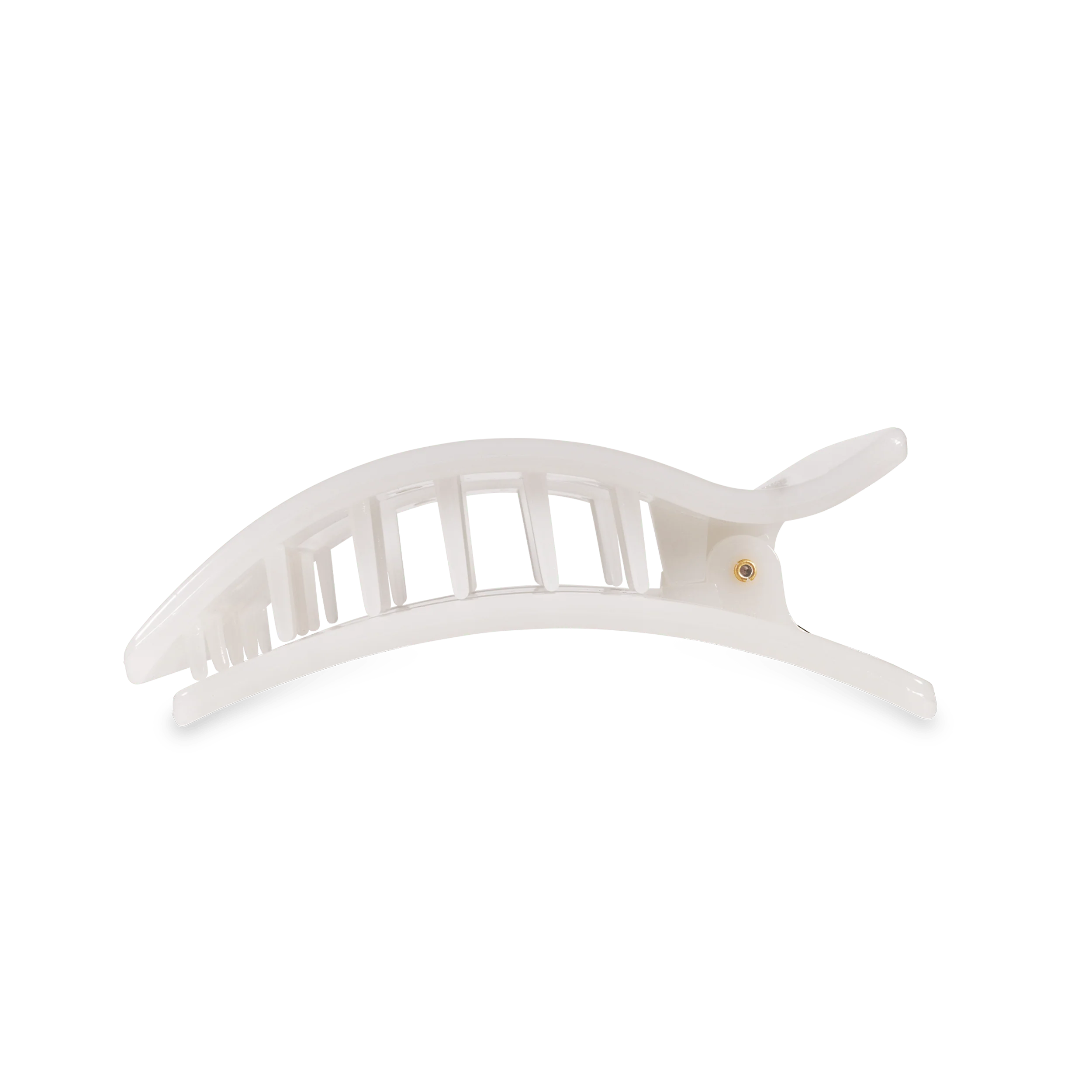 Coconut White Medium Flat Rectangle Hair Clip - Image 3