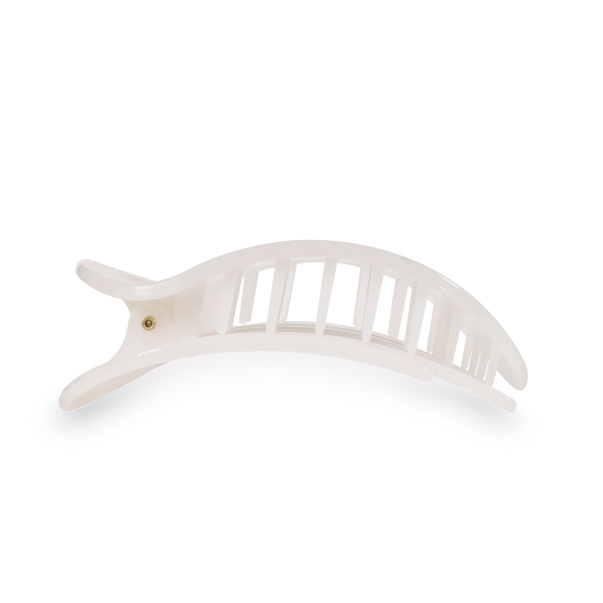 Coconut White Small Flat Round Hair Clip - Image 3