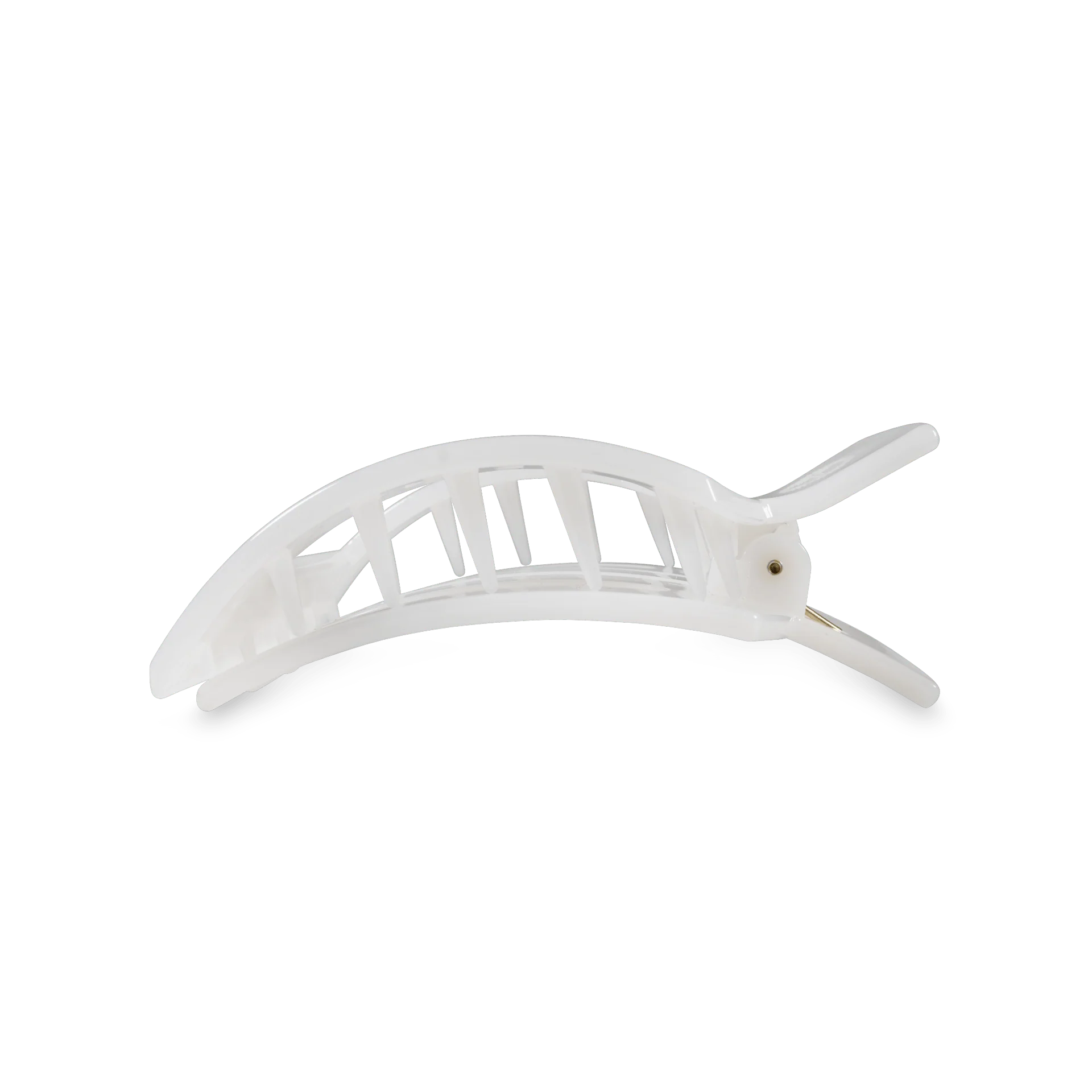 Coconut White Small Flat Square Hair Clip - Image 3