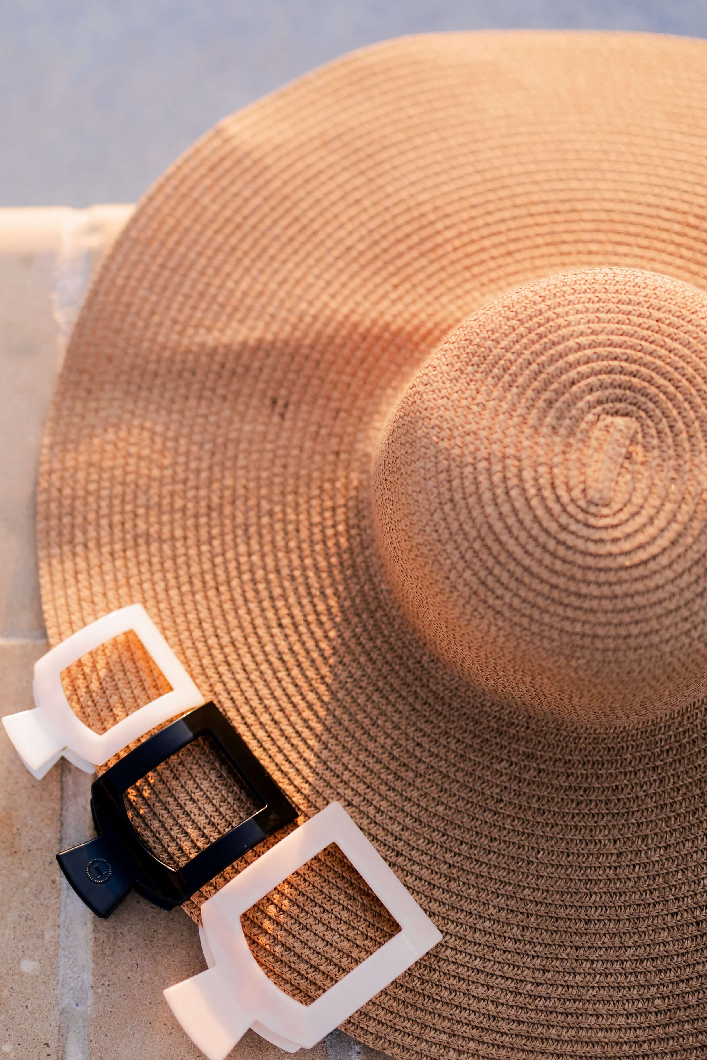 Coconut White Small Flat Square Hair Clip - Image 5