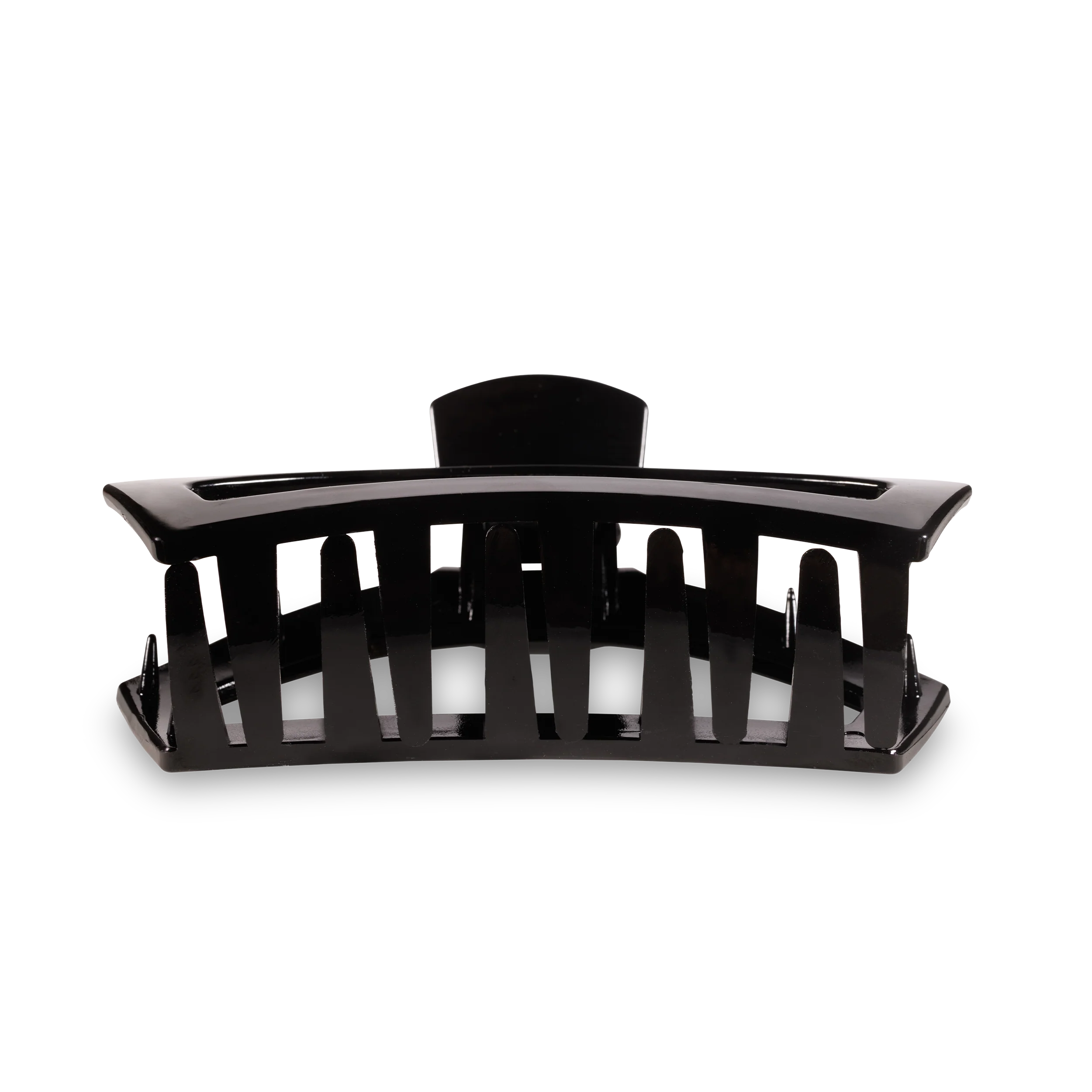 Open Jet Black Large Claw Hair Clip - Image 3