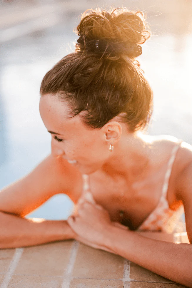 Jet Black Large Towel Scrunchies - Image 3