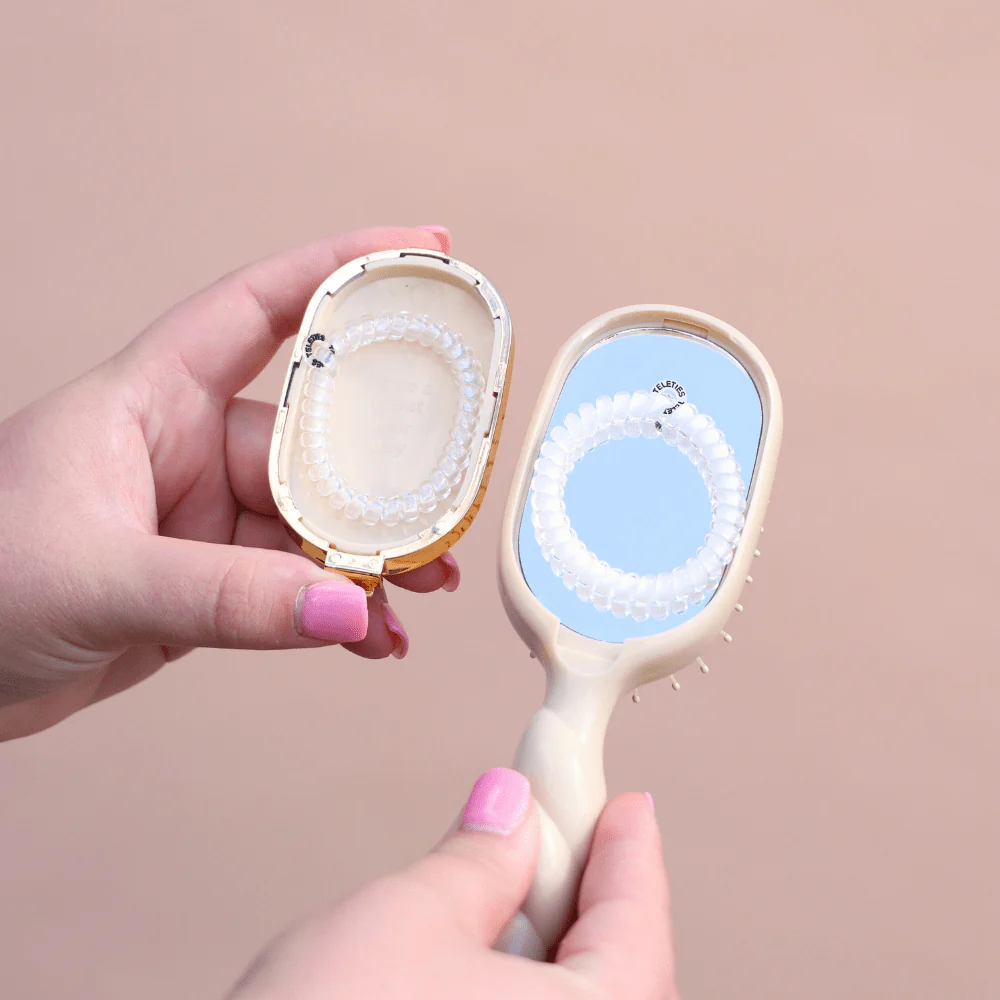 Mini Detangler Hair Brush for Medium Hair - Tan - Image 6