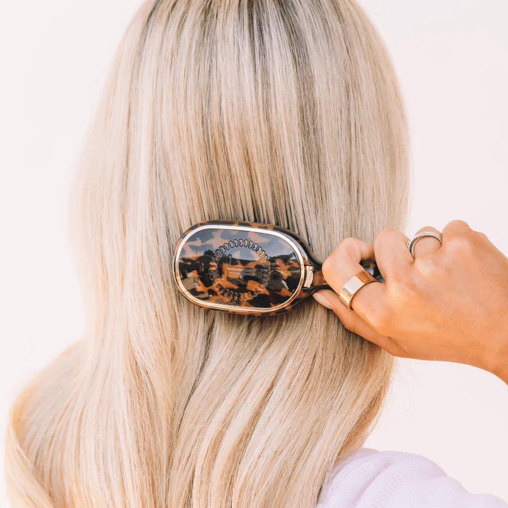 Mini Detangler Hair Brush for Medium Hair - Tortoise - Image 5