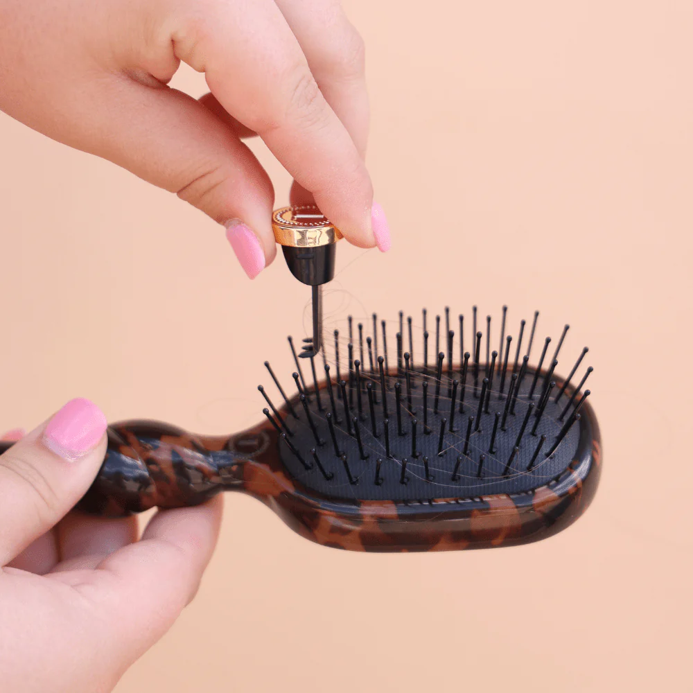 Mini Detangler Hair Brush for Medium Hair - Tortoise - Image 6