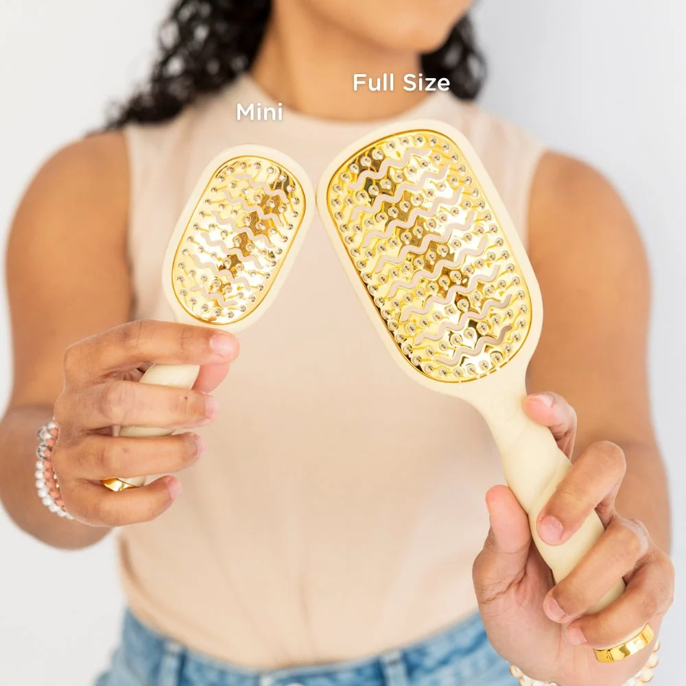 Mini Vented Hair Brush - Tan - Image 3