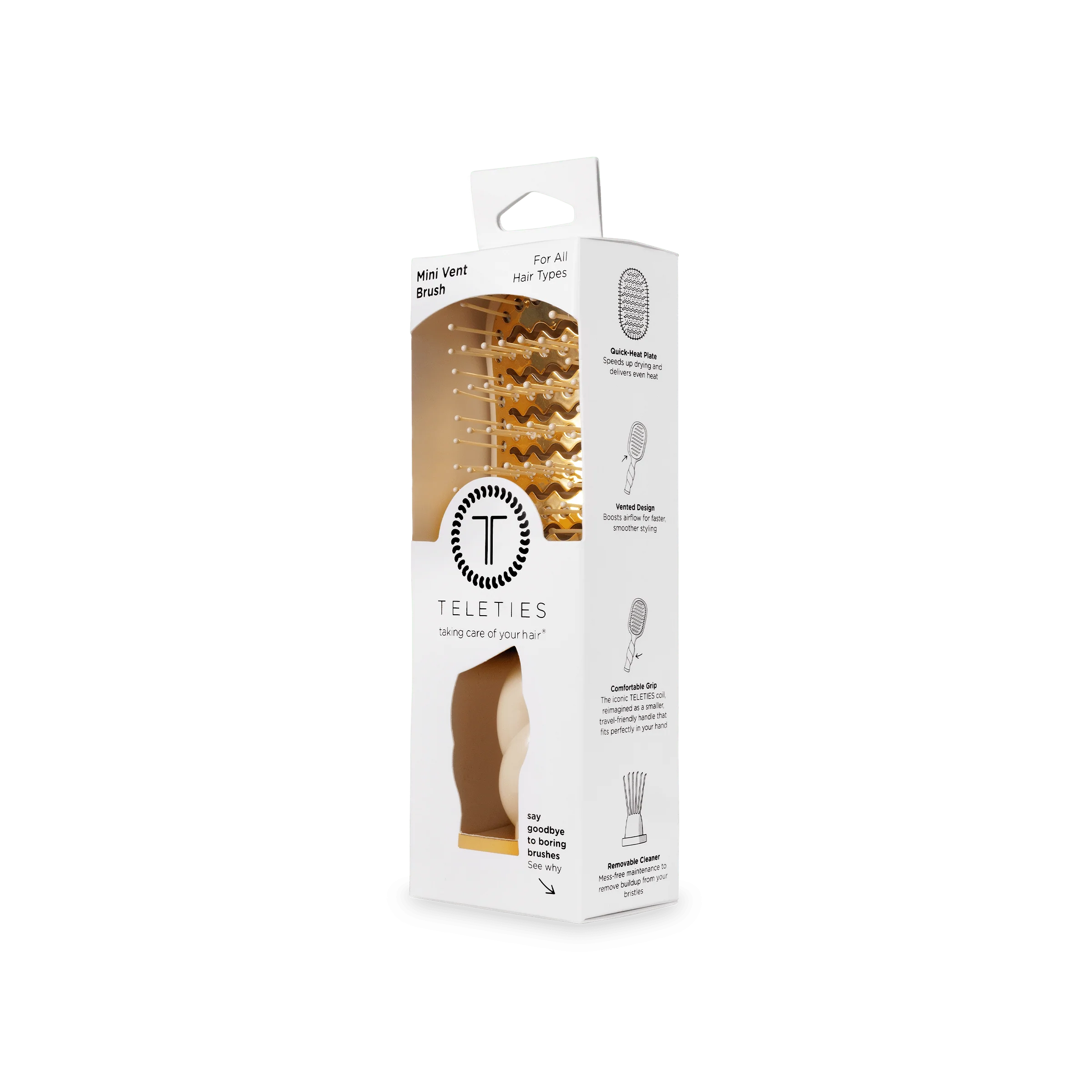 Mini Vented Hair Brush - Tan - Image 9